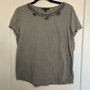 Lauren Ralph Lauren Sz M Jeweled Shirt